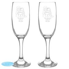 Personalised Me to You Bear Engraved Wedding Couple Flutes